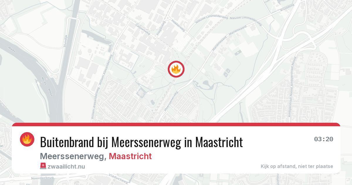Buitenbrand bij Meerssenerweg in Maastricht — 11 jul 2026
