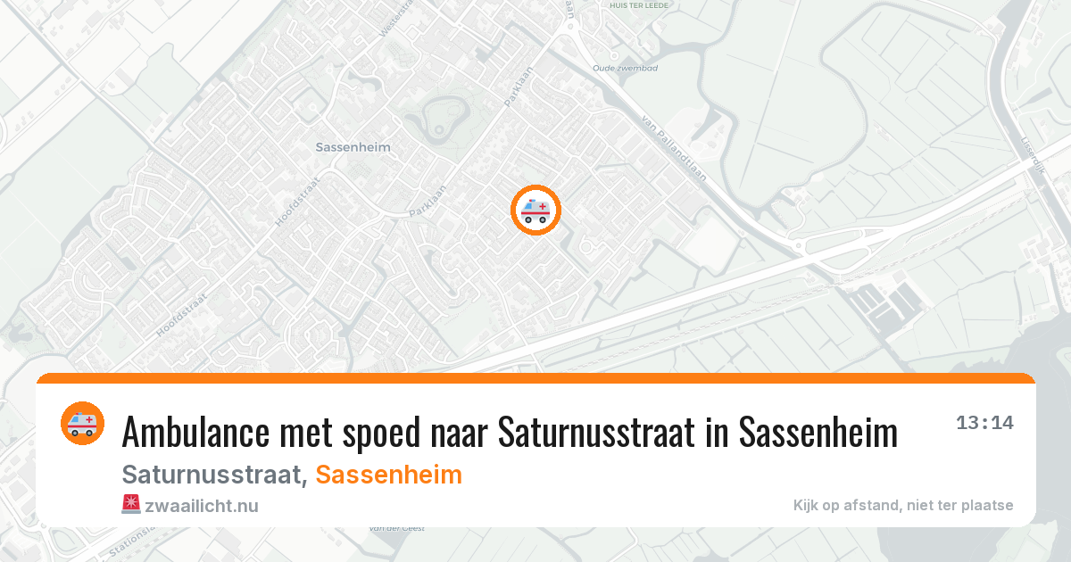 Ambulance met spoed naar Saturnusstraat in Sassenheim — 26 feb 2026