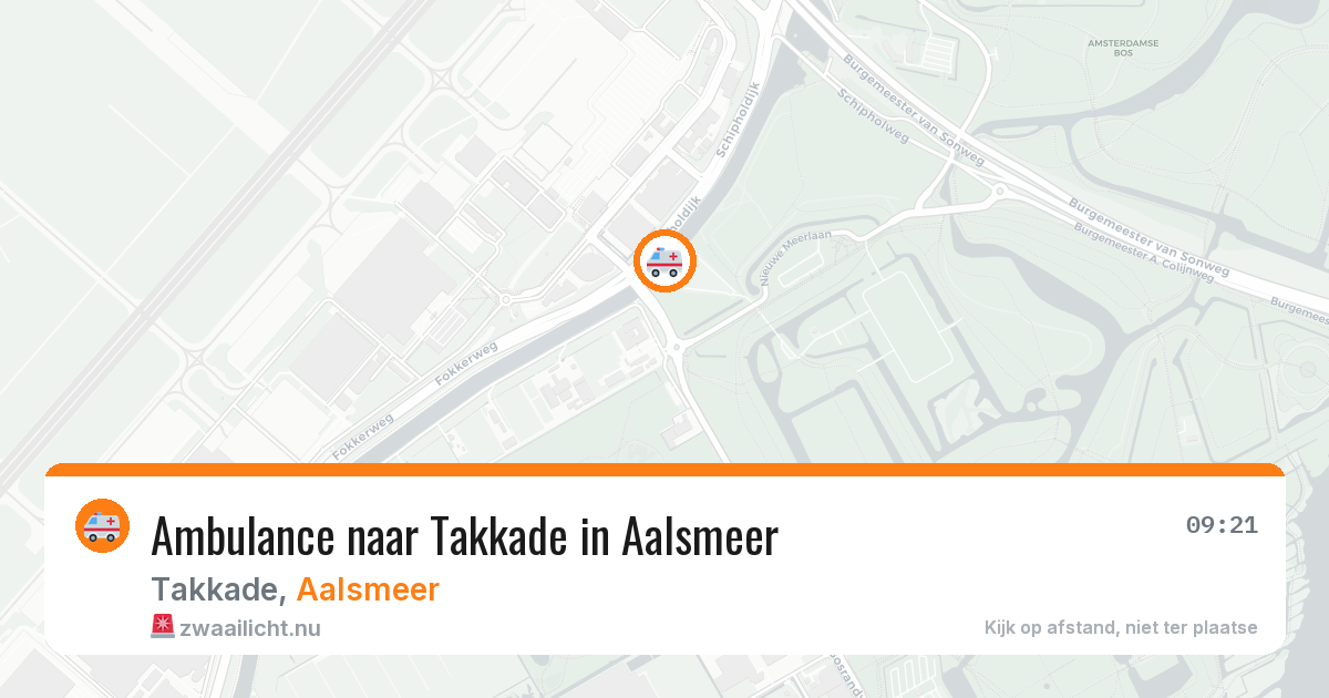 Ambulance naar Takkade in Aalsmeer — 25 jul 2026