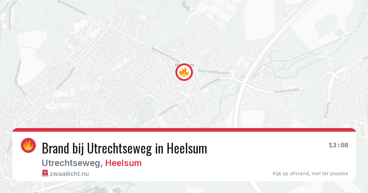 Brand bij Utrechtseweg in Heelsum — 16 jul 2026