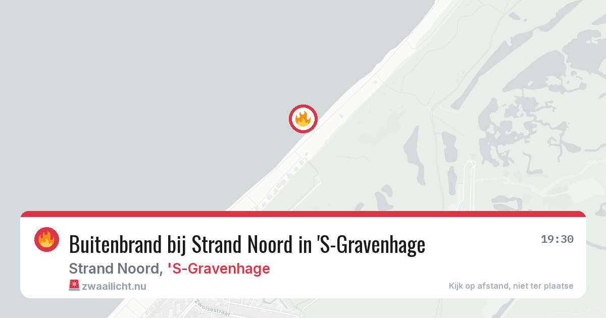 Buitenbrand bij Strand Noord in 'S-Gravenhage — 25 jul 2026