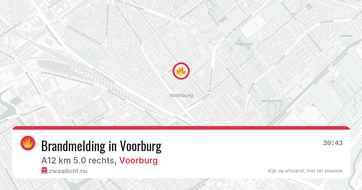 Brandmelding in Voorburg — 19 jul 2026