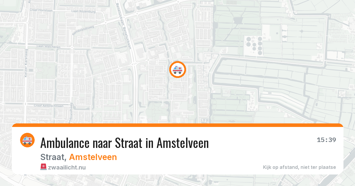 Ambulance naar Straat in Amstelveen — 19 jul 2026