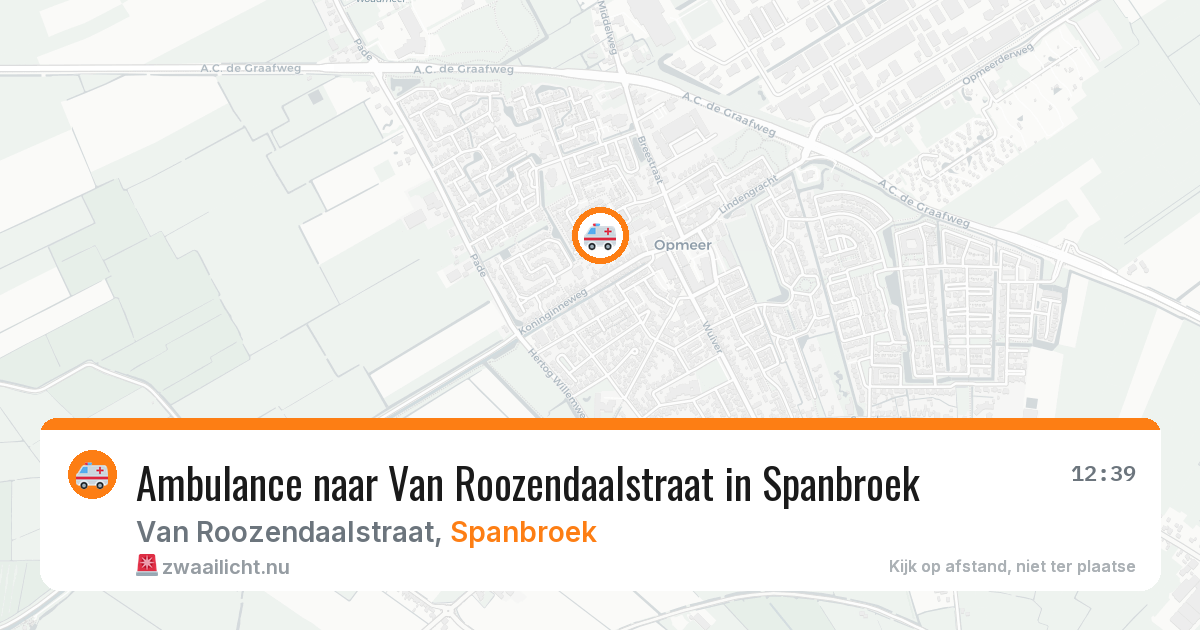 Ambulance naar Van Roozendaalstraat in Spanbroek — 31 mei 2026