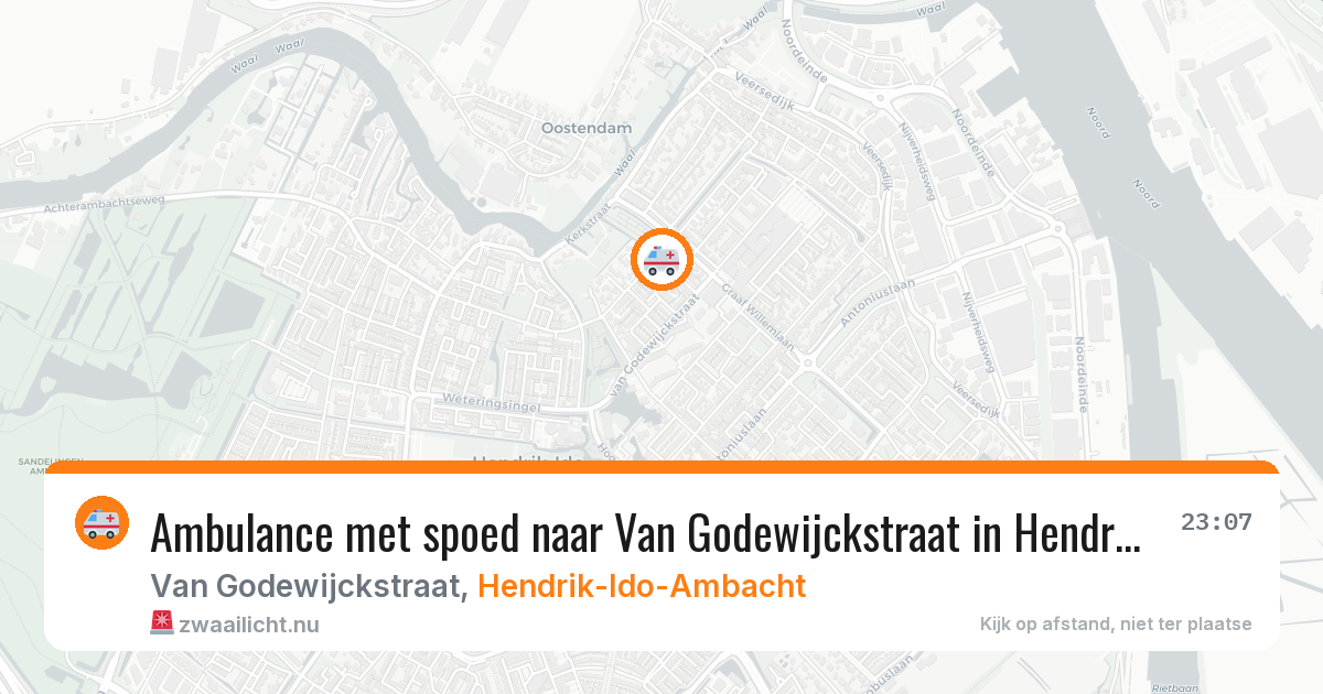 Ambulance met spoed naar Van Godewijckstraat in Hendrik-Ido-Ambacht — 5 jun 2026