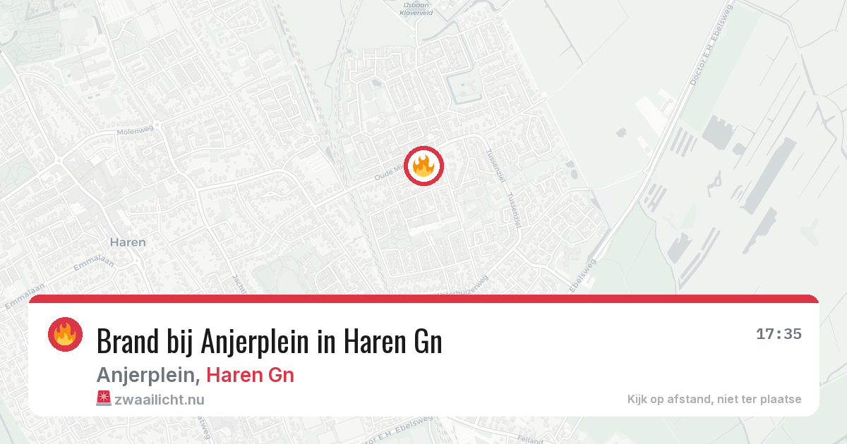 Brand bij Anjerplein in Haren Gn — 16 jul 2026