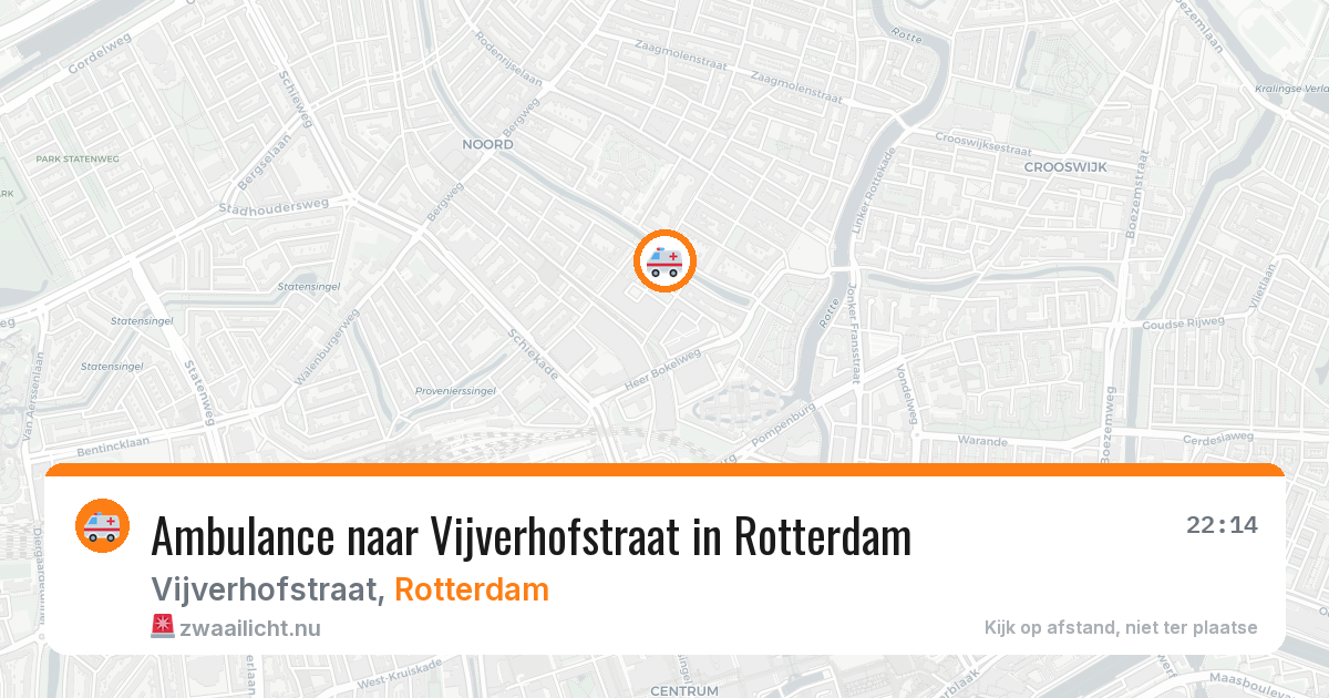 Ambulance naar Vijverhofstraat in Rotterdam — 14 jul 2026