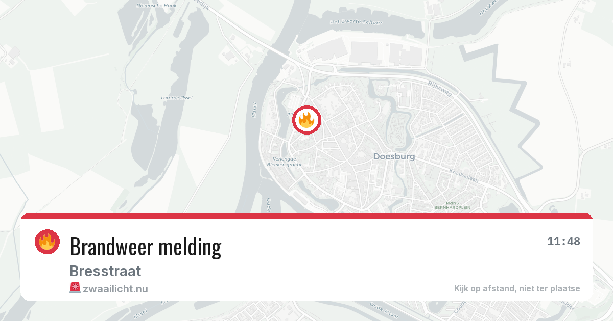 Brandweer melding — 6 mei 2026