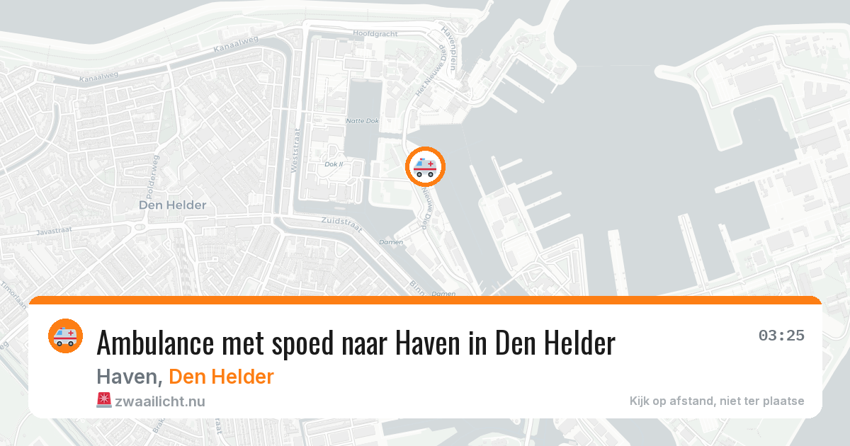 Ambulance met spoed naar Haven in Den Helder — 18 jan 2026