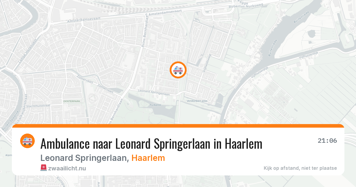 Ambulance naar Leonard Springerlaan in Haarlem — 5 jun 2026