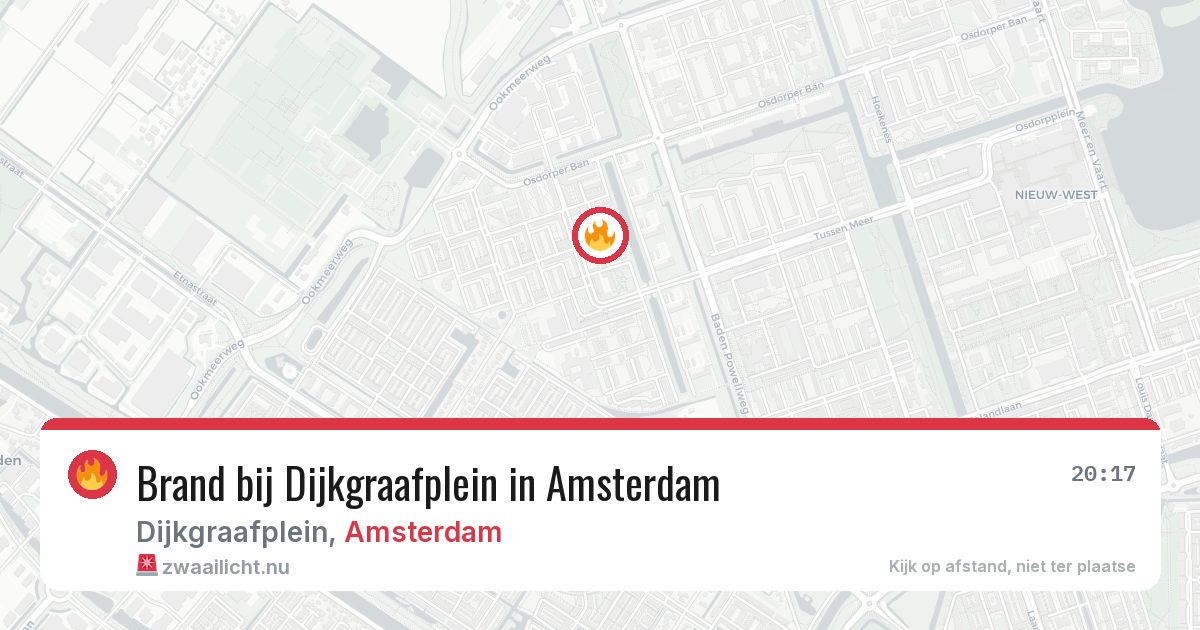 Brand bij Dijkgraafplein in Amsterdam — 23 mei 2026