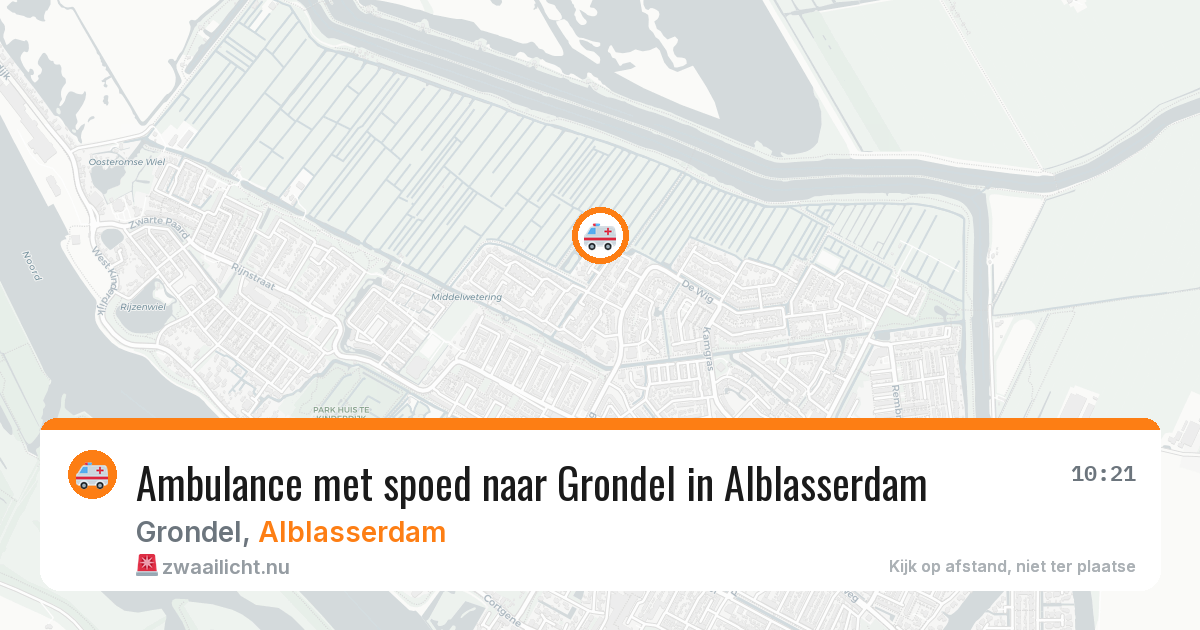 Ambulance met spoed naar Grondel in Alblasserdam — 15 jul 2026