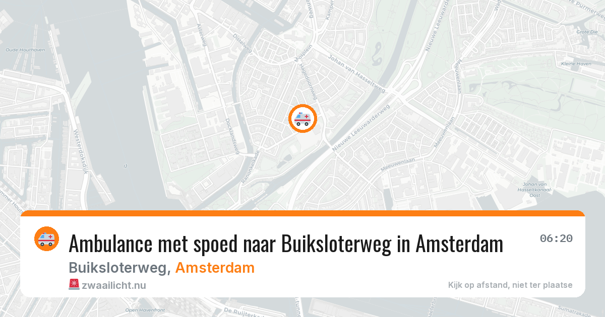 Ambulance met spoed naar Buiksloterweg in Amsterdam — 26 jul 2026