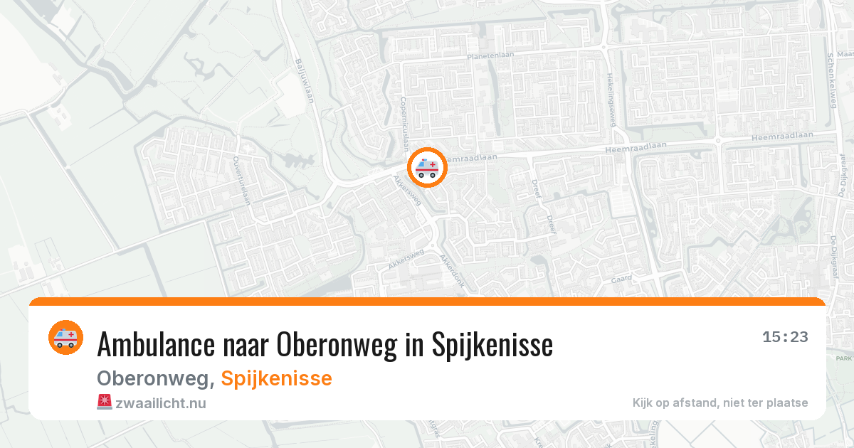 Ambulance naar Oberonweg in Spijkenisse — 17 jul 2026