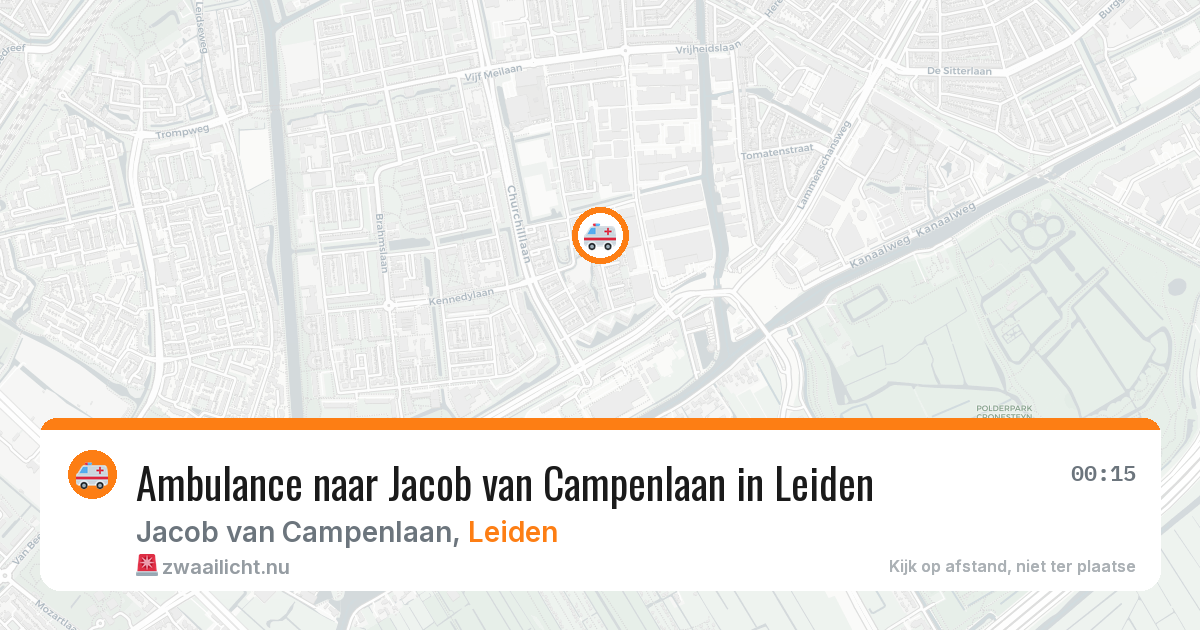 Ambulance naar Jacob van Campenlaan in Leiden — 26 jul 2026
