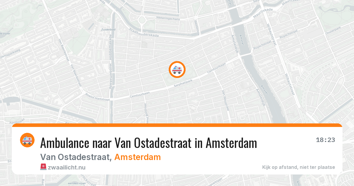 Ambulance naar Van Ostadestraat in Amsterdam — 18 jul 2026