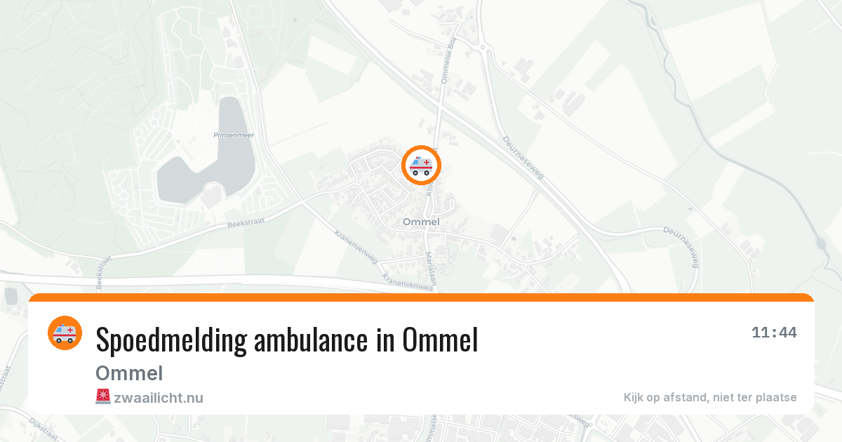 Spoedmelding ambulance in Ommel — 13 mei 2026