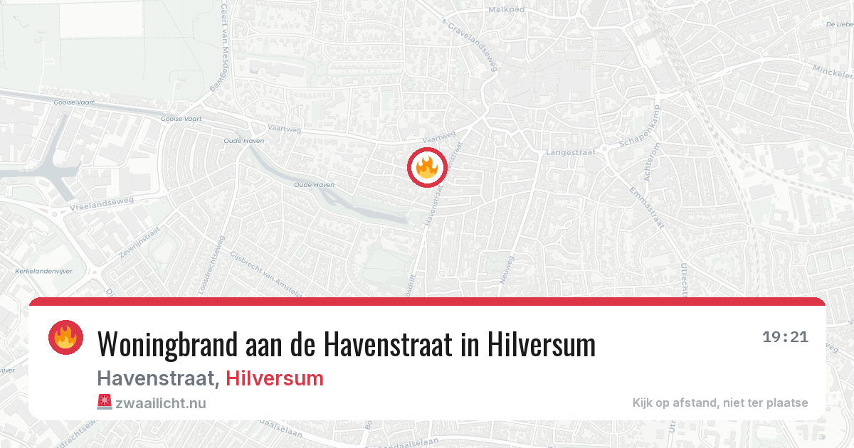 Woningbrand aan de Havenstraat in Hilversum — 27 mei 2026