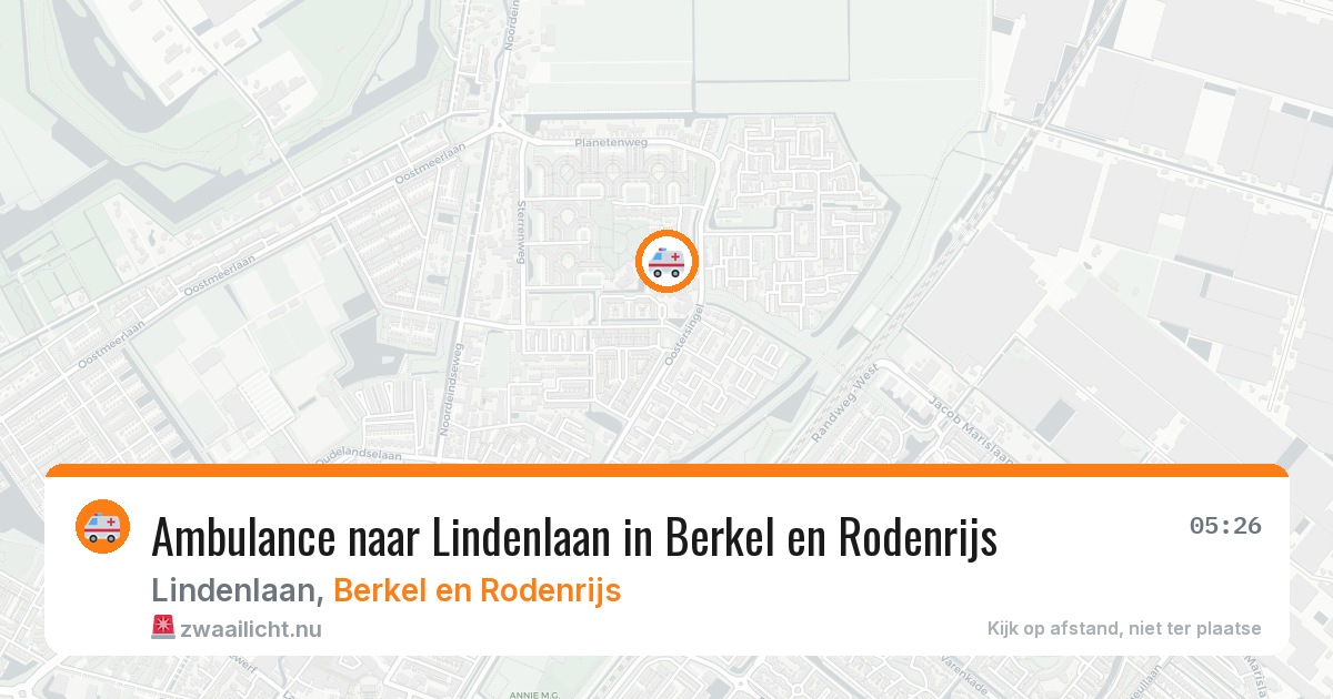 Ambulance naar Lindenlaan in Berkel en Rodenrijs — 13 mei 2026