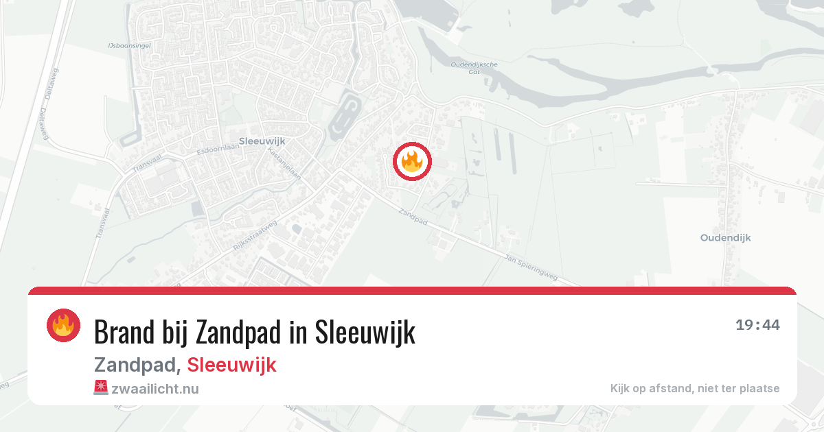 Brand bij Zandpad in Sleeuwijk — 9 jul 2026