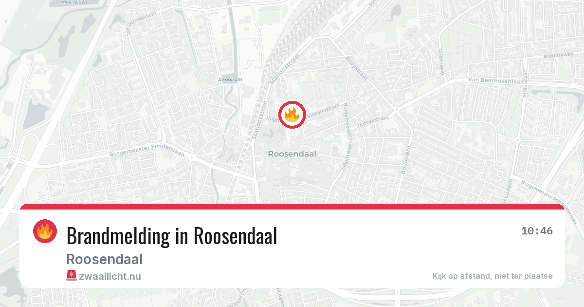 Brandmelding in Roosendaal — 6 jun 2026