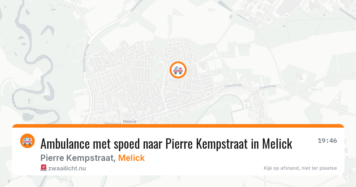 Ambulance met spoed naar Pierre Kempstraat in Melick — 17 feb 2026