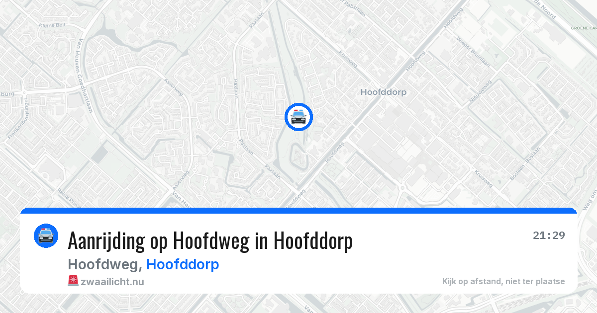 Aanrijding op Hoofdweg in Hoofddorp — 24 jul 2026