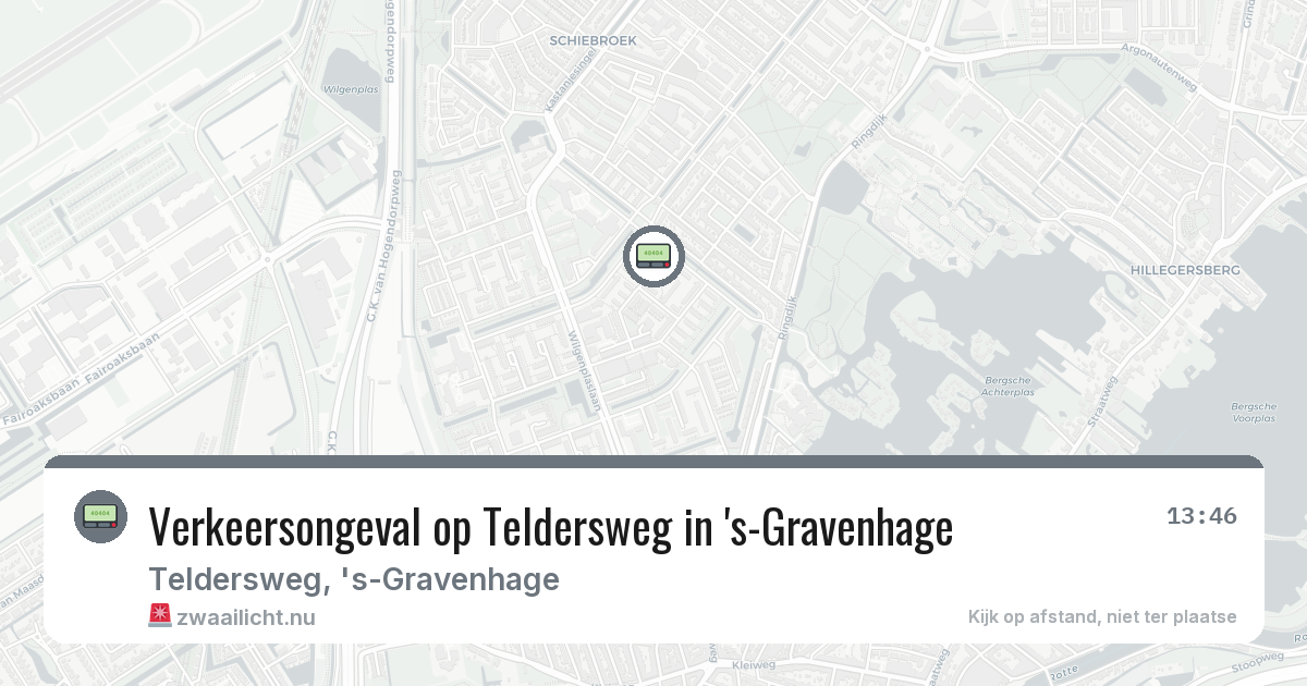 Verkeersongeval op Teldersweg in 's-Gravenhage — 13 feb 2026