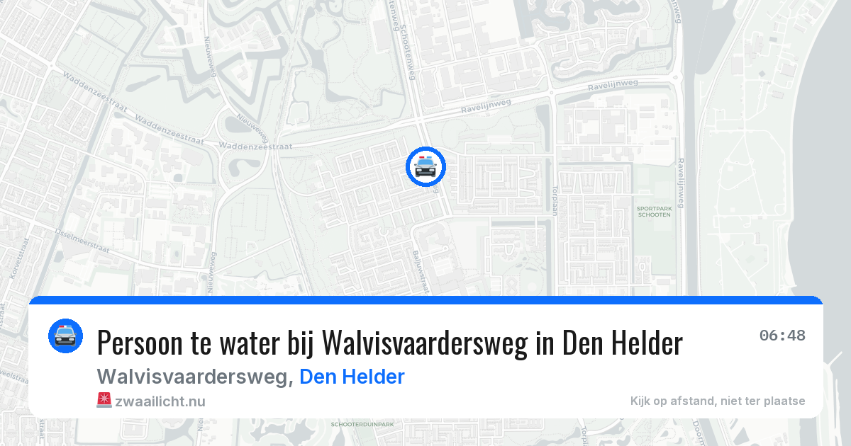Persoon te water bij Walvisvaardersweg in Den Helder — 13 apr 2026