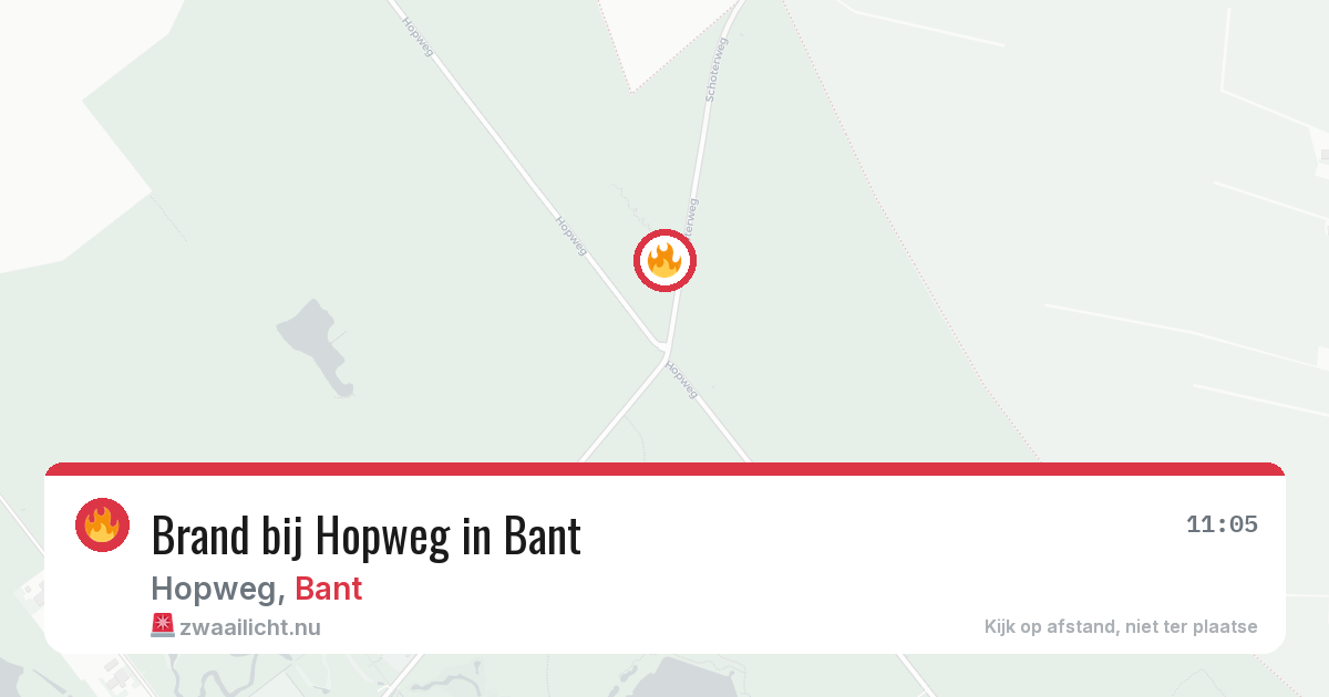 Brand bij Hopweg in Bant — 19 mei 2026
