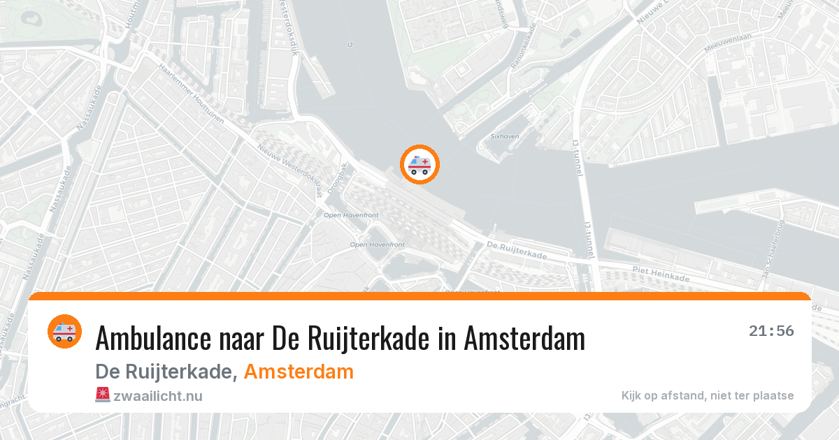 Ambulance naar De Ruijterkade in Amsterdam — 14 jul 2026
