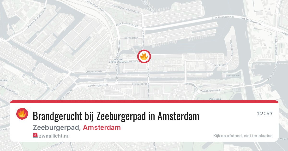 Brandgerucht bij Zeeburgerpad in Amsterdam — 31 mrt 2026