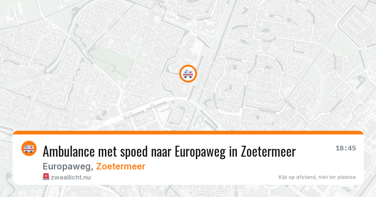 Ambulance met spoed naar Europaweg in Zoetermeer — 21 mrt 2026