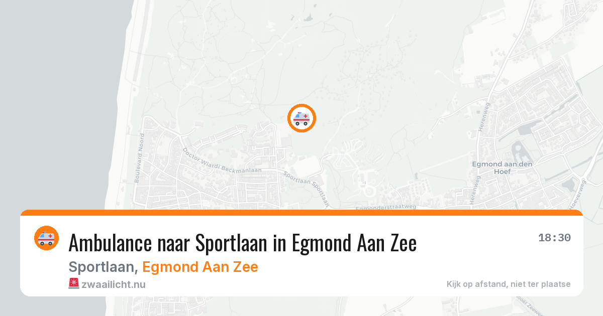 Ambulance naar Sportlaan in Egmond Aan Zee — 2 jun 2026
