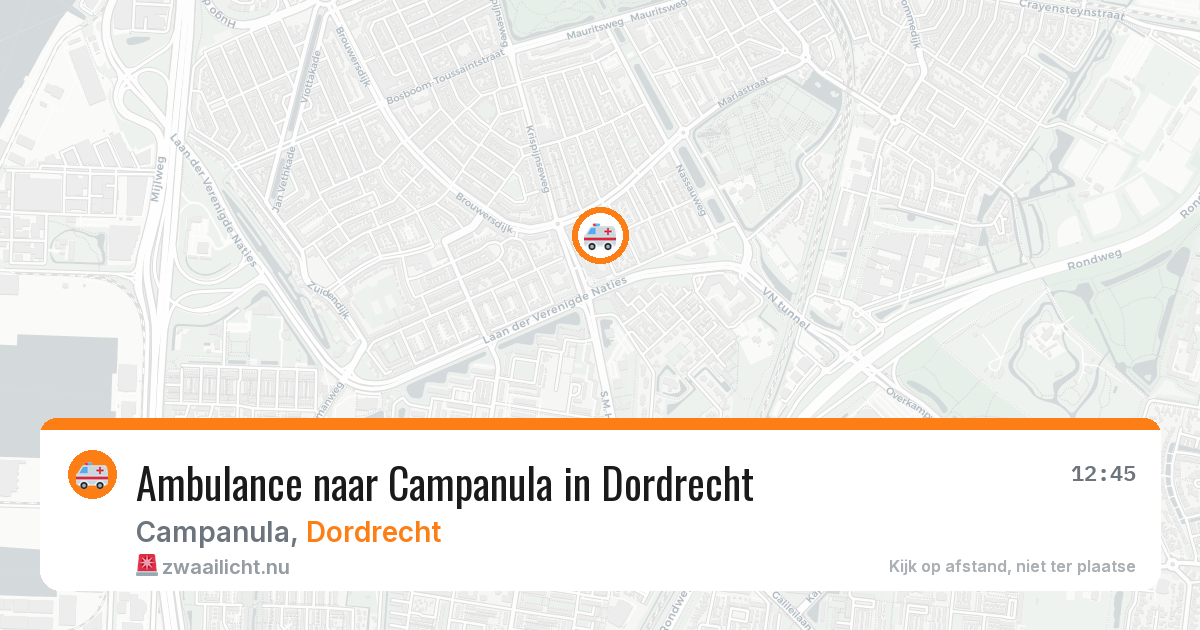 Ambulance naar Campanula in Dordrecht — 24 jul 2026