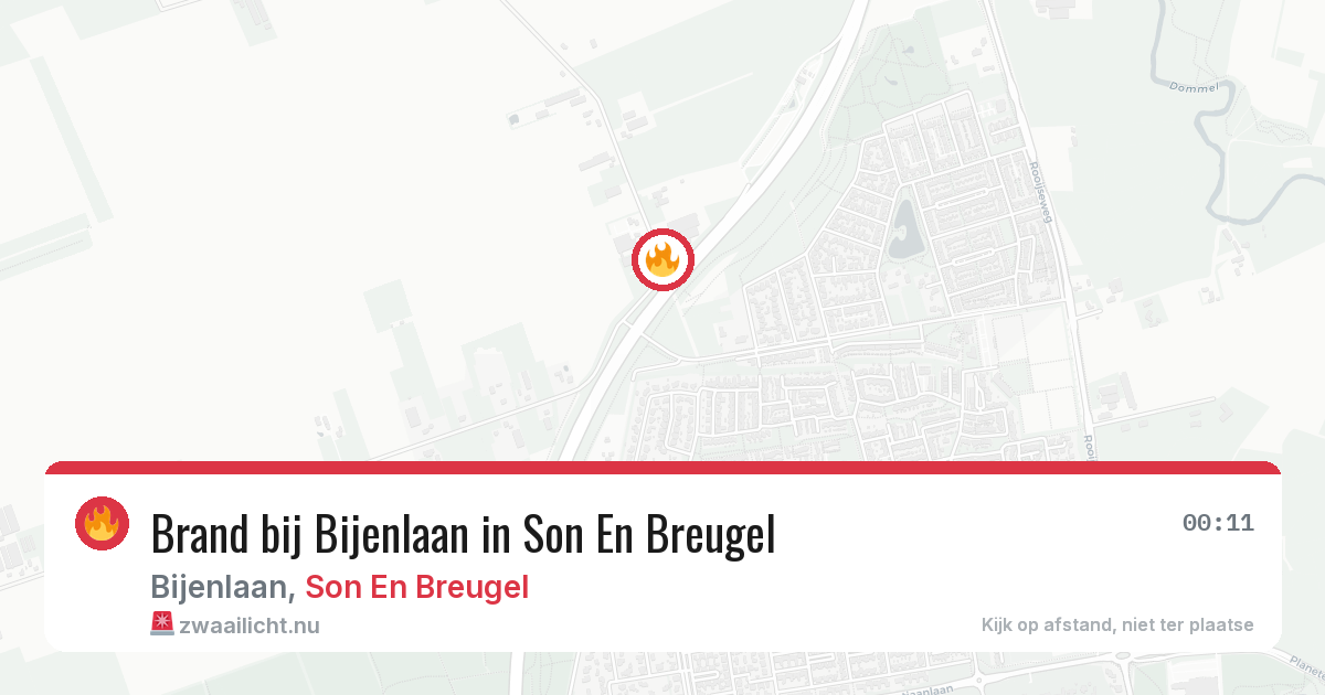 Brand bij Bijenlaan in Son En Breugel — 2 mei 2026