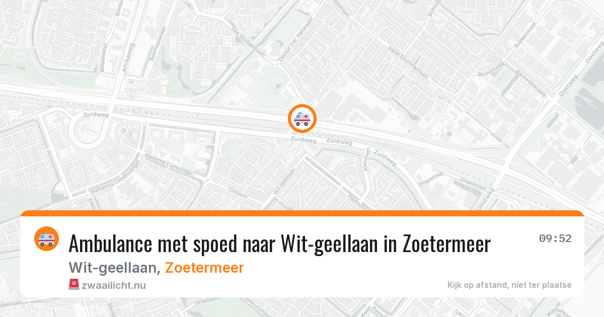 Ambulance met spoed naar Wit-geellaan in Zoetermeer — 5 jun 2026