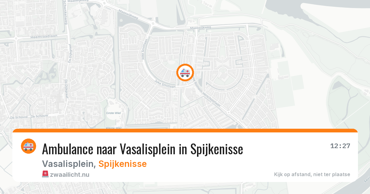 Ambulance naar Vasalisplein in Spijkenisse — 20 mrt 2026