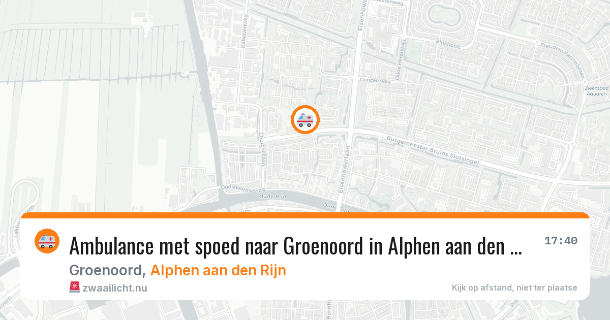 Ambulance met spoed naar Groenoord in Alphen aan den Rijn — 24 jan 2026