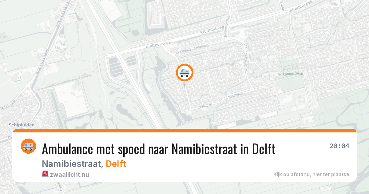 Ambulance met spoed naar Namibiestraat in Delft — 25 jan 2026
