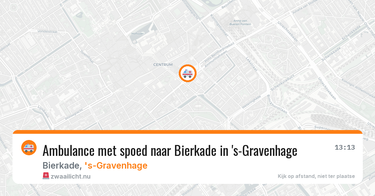 Ambulance met spoed naar Bierkade in 's-Gravenhage — 26 jan 2026