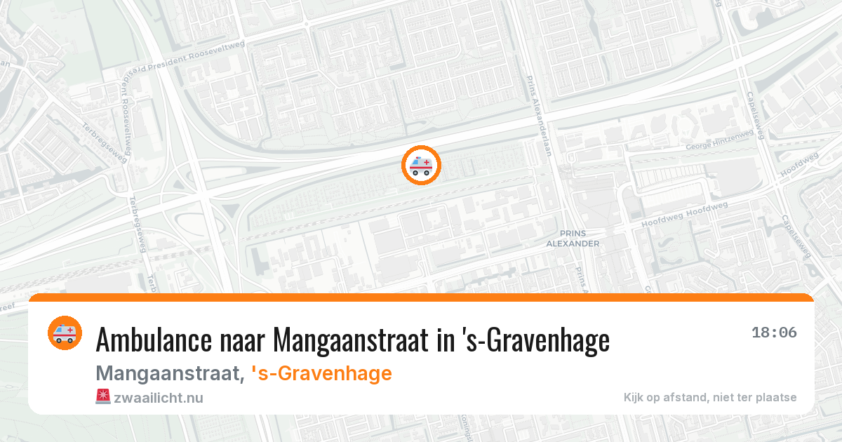Ambulance naar Mangaanstraat in 's-Gravenhage — 20 mrt 2026