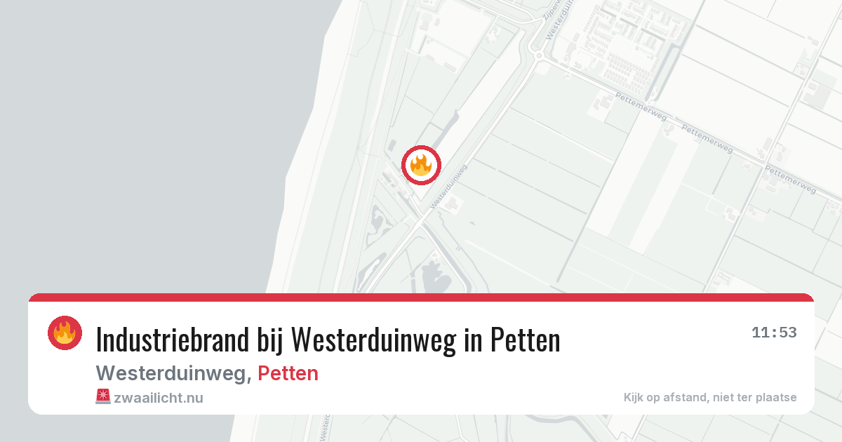 Industriebrand bij Westerduinweg in Petten — 27 jan 2026
