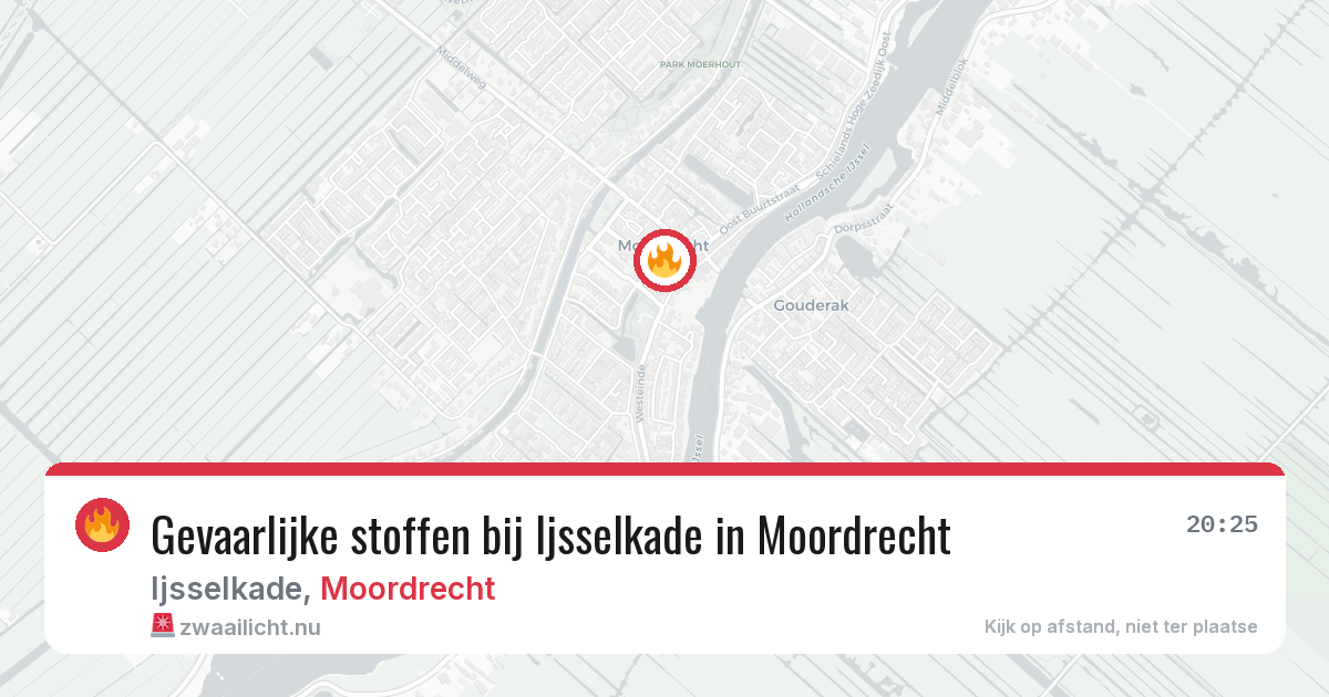 Gevaarlijke stoffen bij Ijsselkade in Moordrecht — 13 jul 2026