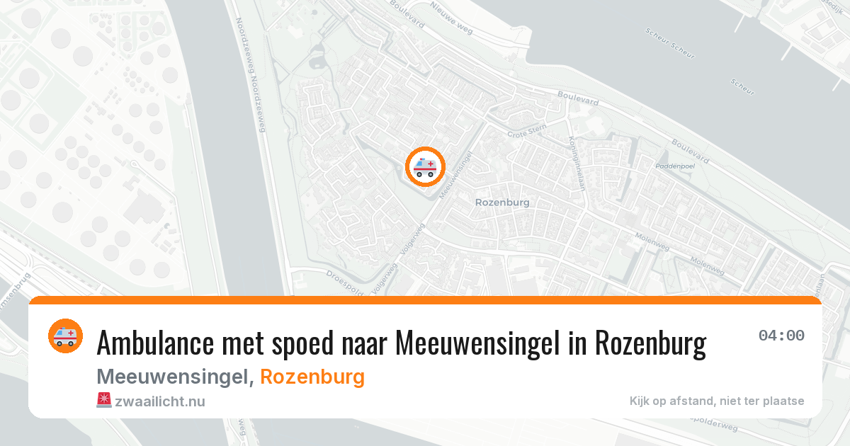 Ambulance met spoed naar Meeuwensingel in Rozenburg — 11 apr 2026