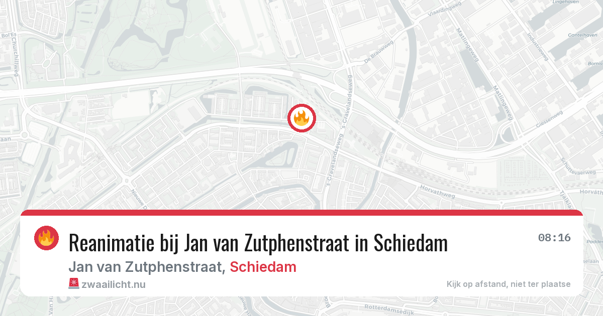 Reanimatie bij Jan van Zutphenstraat in Schiedam — 6 mei 2026