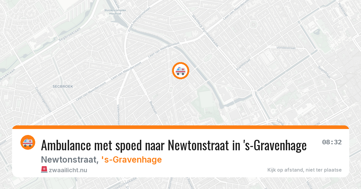 Ambulance met spoed naar Newtonstraat in 's-Gravenhage — 12 apr 2026