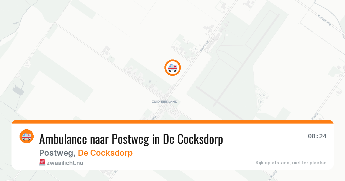 Ambulance naar Postweg in De Cocksdorp — 17 mei 2026