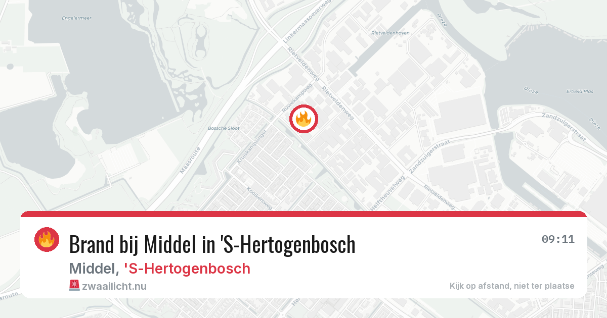 Brand bij Middel in 'S-Hertogenbosch — 11 jun 2026