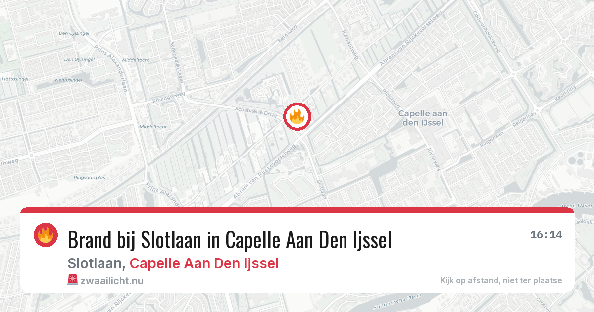 Brand bij Slotlaan in Capelle Aan Den Ijssel — 11 apr 2026